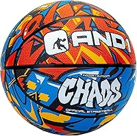 Vista 7 de AND1 Chaos Rubber Basketball Official Regulation Size 7 (29.5 inches) Rubber Basketball - Deep Channel Construction Streetball, Made for Indoor
