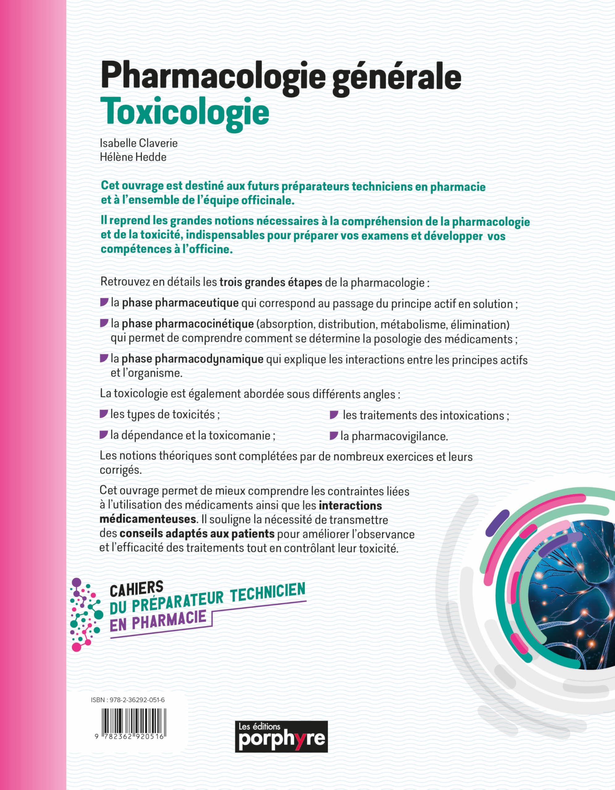 Pharmacologie générale Toxicologie