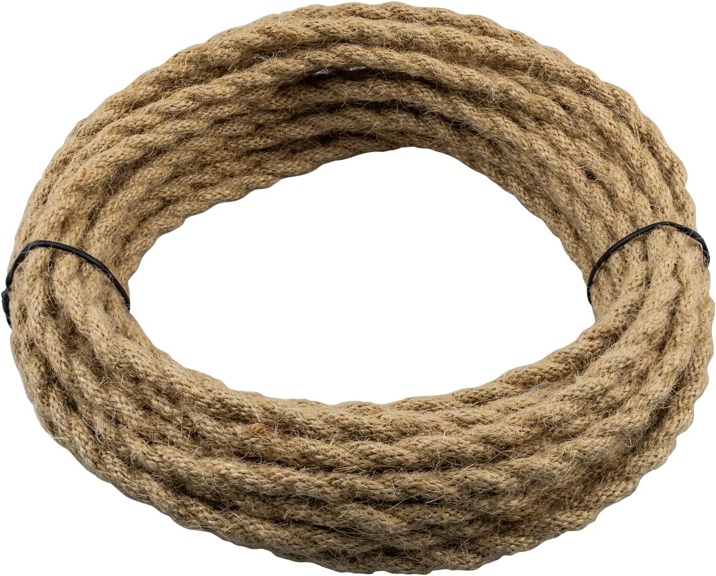 URCIANOW 32.8ft Vintage Hemp Rope Twisted Wire Light Cord - 18 Gauge 18/2 Antique Electrical Wire for Lamps & DIY
