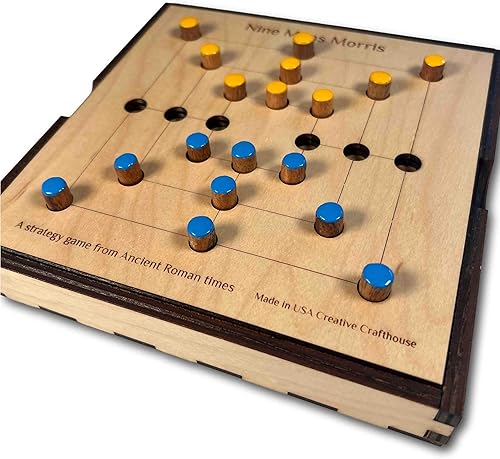 Miniatura 2 de Nine Mens Morris  Juego de estrategia de la antigua Roma. Versión premium hecha en Estados Unidos