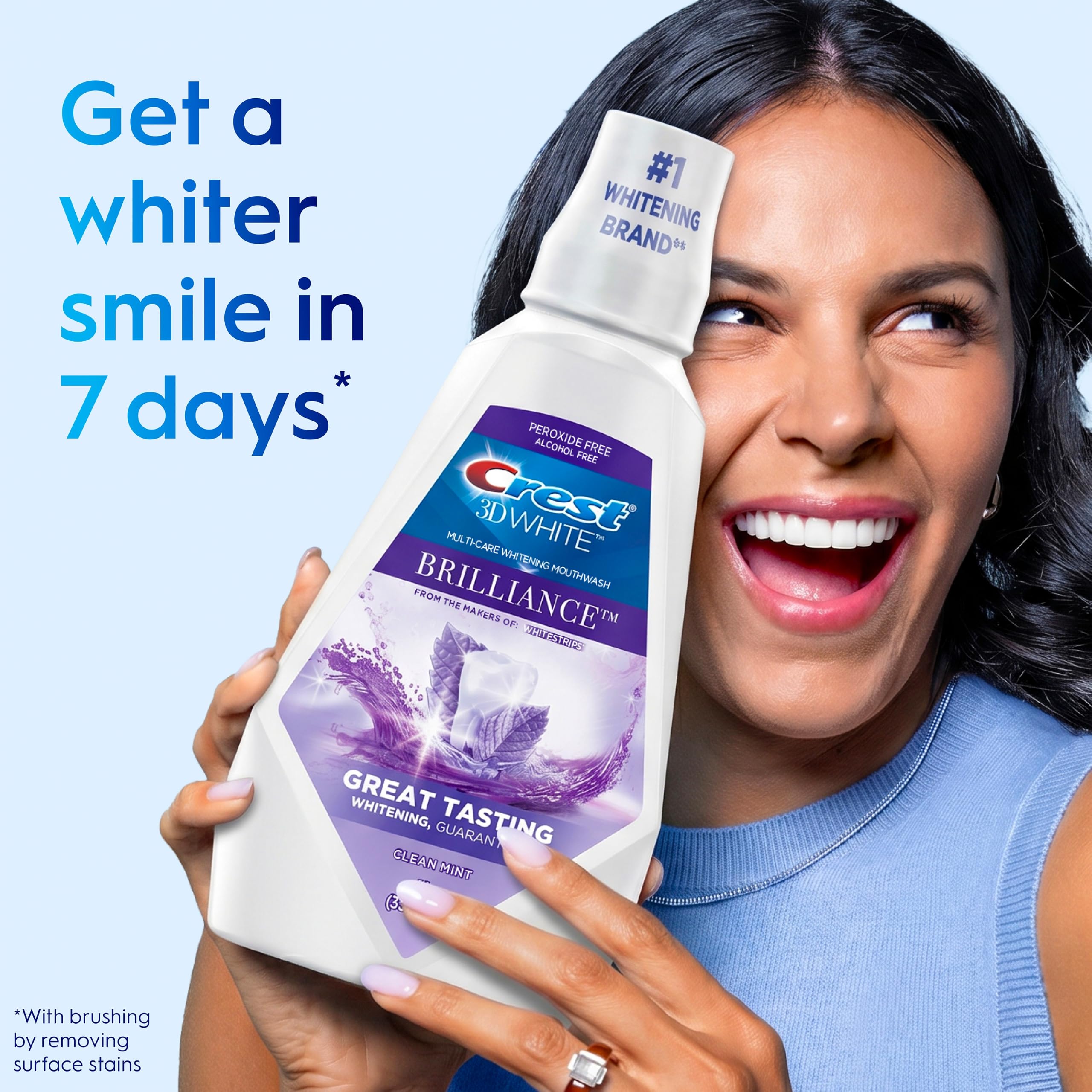 Crest 3DWhite Mouthwash - Whiter Teeth in 7 Days -2