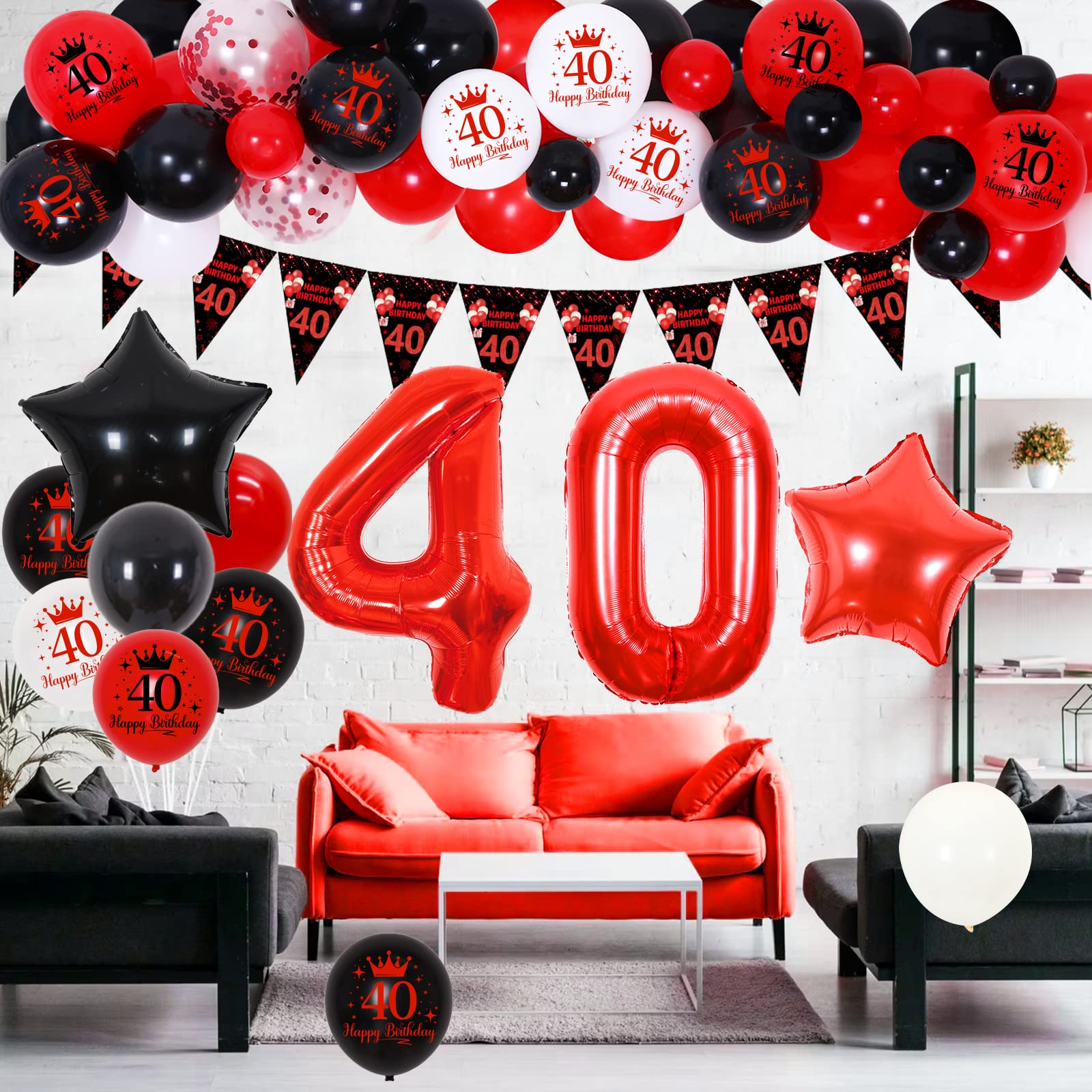 Red And Black 40th Birthday Invitations 40th Birthday Bond Party