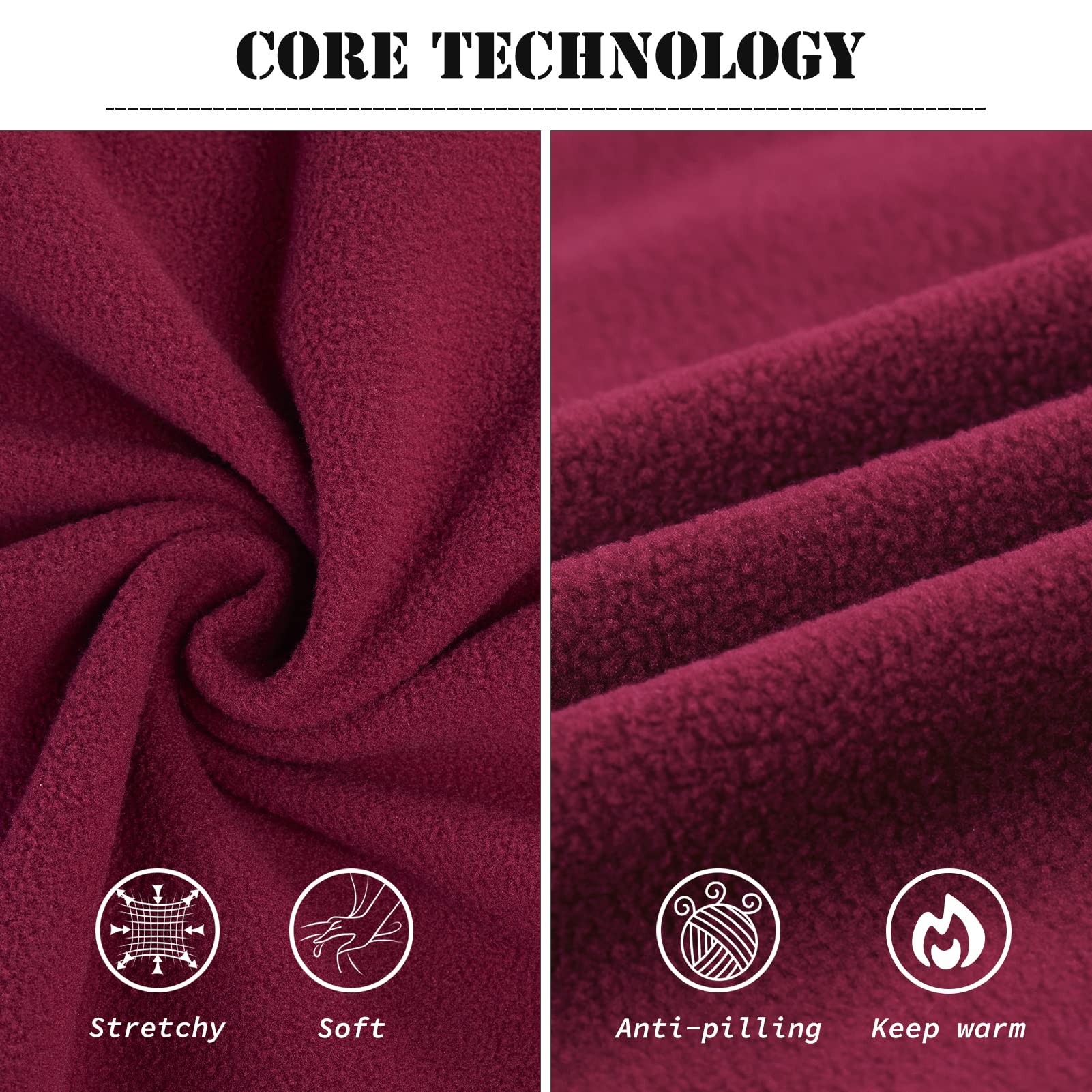 33,000ft Damen Fleece Pullover mit Halbreißverschluss Fleeceshirt Winter Warm Ski-Pullover Microfleece Atmungsaktiv Fleecepulli für Reisen Wandern Skifahren