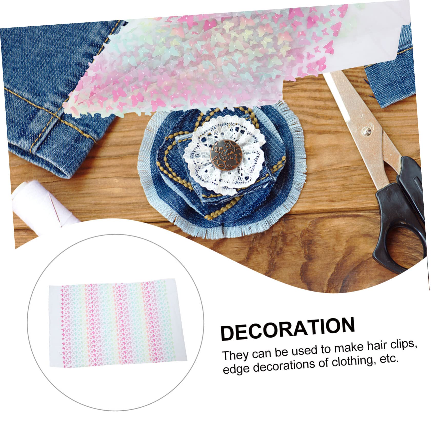 TEHAUX 4piezas Encaje Bordado De De Gasa Para Manualidades Para Decoración De Ropa y Accesorios