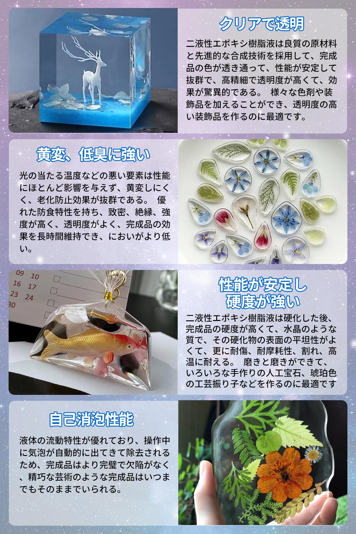 Amazon | DAIDAIZAI エポキシ樹脂 UVレジン液 大容量 1kg UV/LED対応