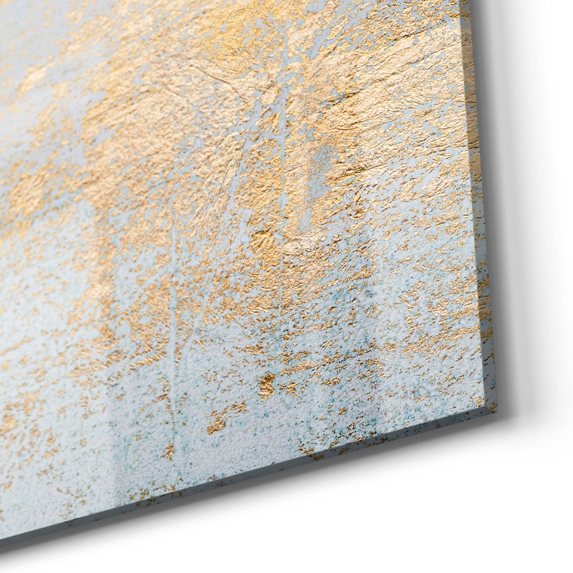 DEQORI Glas-Magnettafel | 60x40 cm groß | Motiv Wand mit Gold-Struktur | Memo-Board aus Glas | Magnetboard inkl. Magnete, Stift & Tuch für Küche & Büro | Tafel magnetisch & beschreibbar