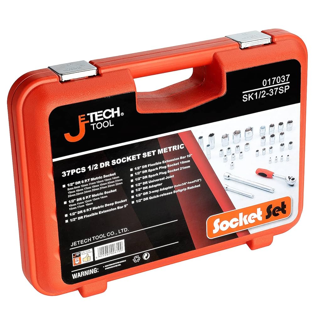 Amazon.co.jp: Jetech 37個 1/2インチ ドライブソケットセット