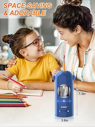 Miniatura 6 de AFMAT Sacapuntas eléctrico para lápices de colores 0.276-0.453 in, sacapuntas totalmente automático, sacapuntas robot, sacapuntas manos libres