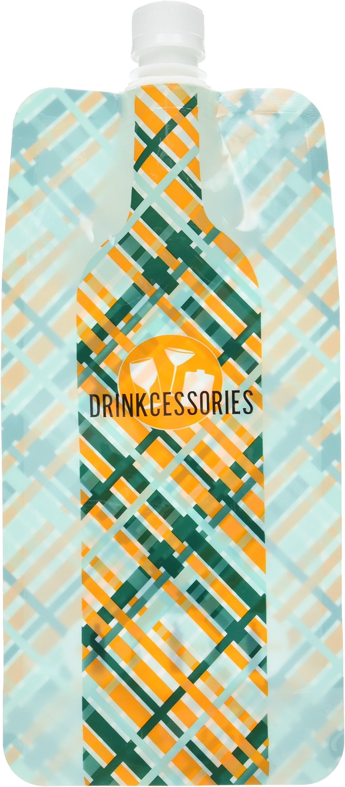 Wine Flasks by Drinkcessories Hold 1 Liter of your Favorite Wine, Spirits or Mixed Drinks. Reusable and Foldable!