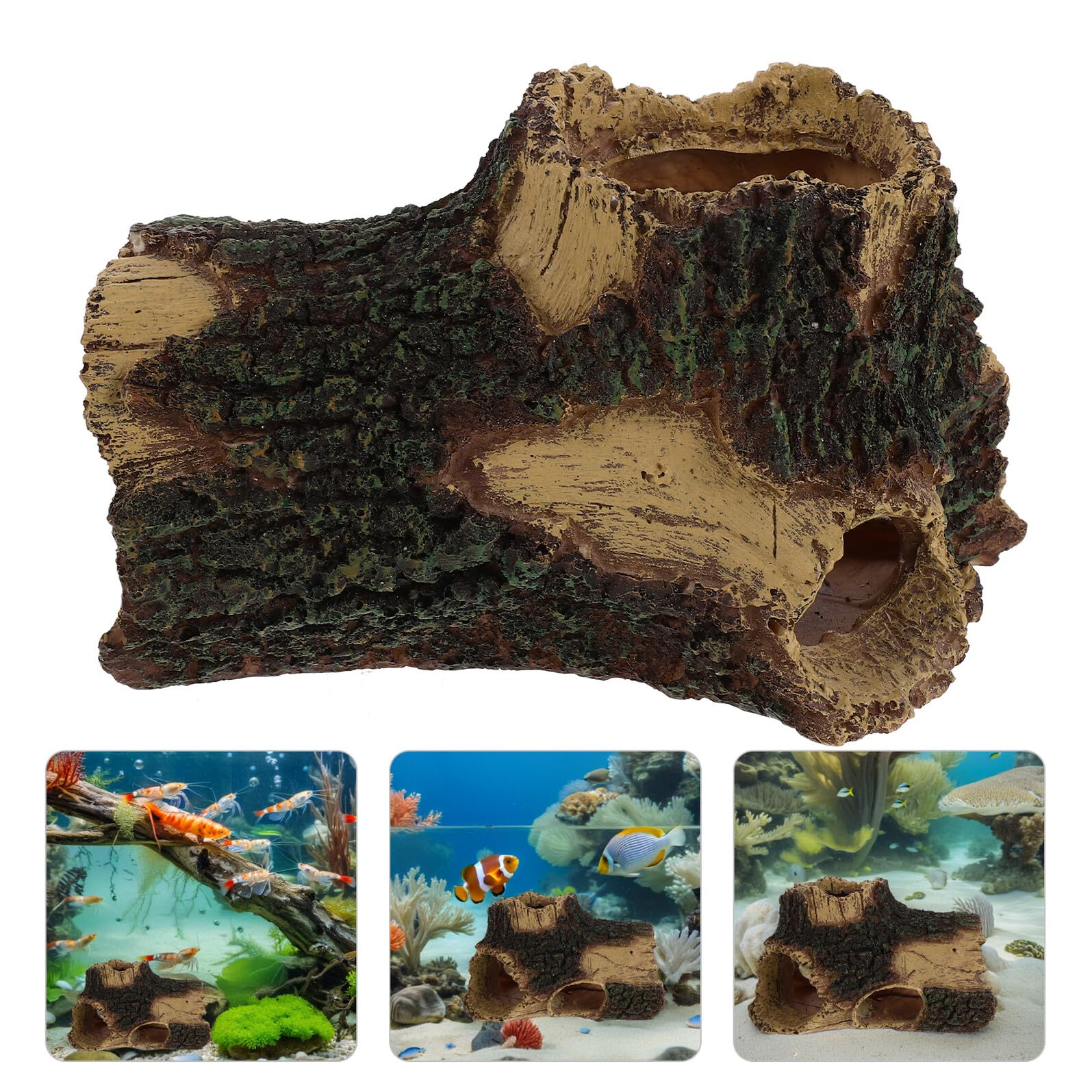 Toddmomy Tronco d Albero in Resina per Acquario Grotta Decorativa per Pesci e Gamberetti Nascondiglio per Acquario Forma di Radice d Albero