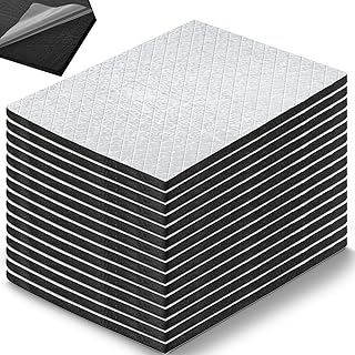 Nuanchu 512mil 11.25 Sq ft 13 mm Thickened Cars Sound Deading Material 9 x 12 Inch 15 Pack Car Insulation Heat Sound Deadener with Audio Noise Insulation and Vibration Dampening