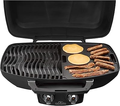 Napoleon Cast Iron Reversible Griddle - Fits All TravelQ 285 Series Portable Grills, Non-Stick, Carry Handle