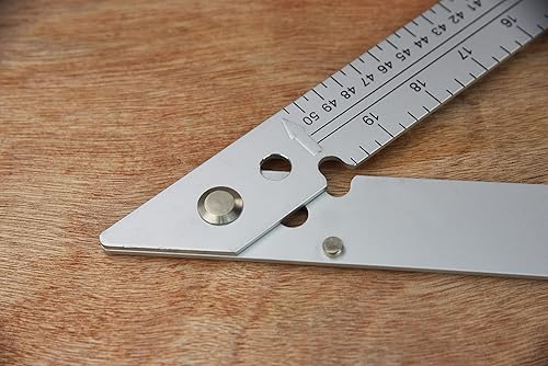 Miniatura 9 de FEI-RONG Cuadrado plegable de 24  Cuadrado de aluminio y acero al carbono  Regla de ángulo ajustable de 45 a 90 grados para techos, escaleras,