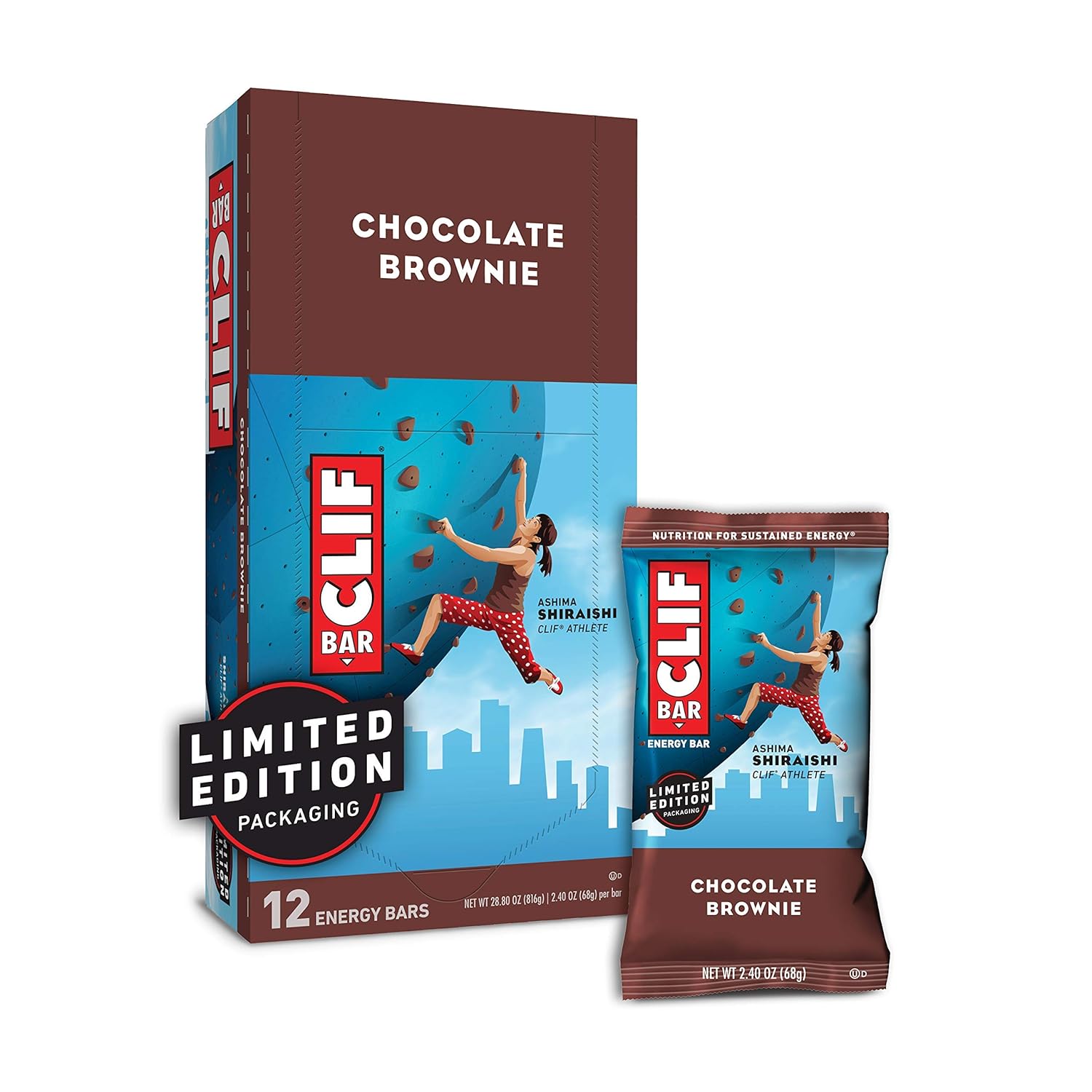 Clif, Bar Chocolate Brownie, 2.4 Ounce, 12 Count