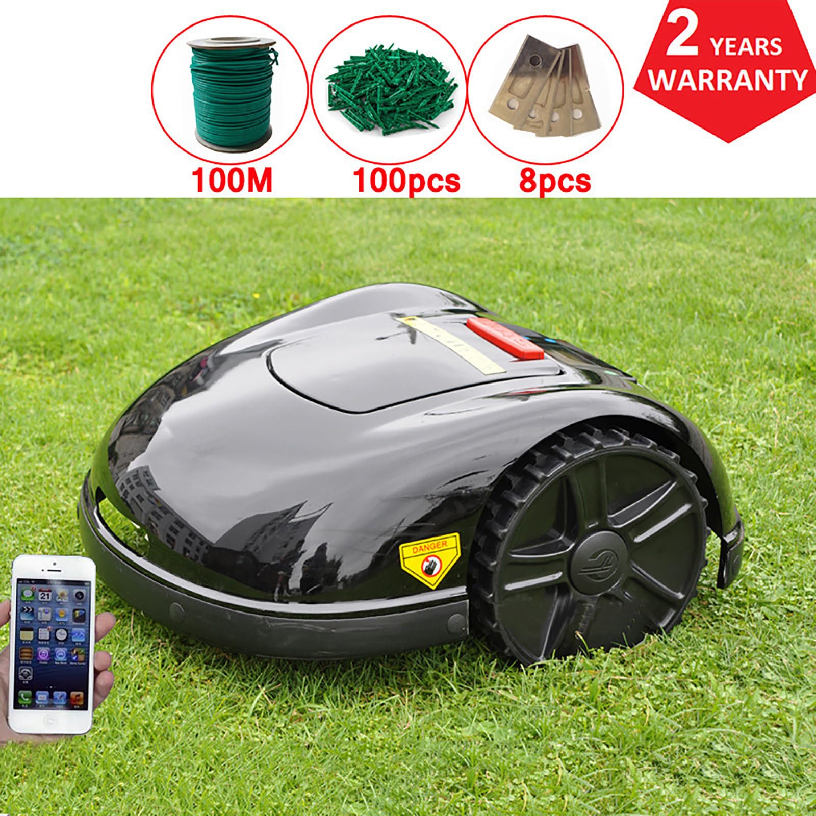 CortacéSped Inteligente, Robot De Corte De 3000 RPM, Rango De Corte: 2600㎡, DuracióN De La BateríA: 2-3 Horas, Antirrobo, Se Utiliza para El Cuidado del CéSped/JardíN Trasero