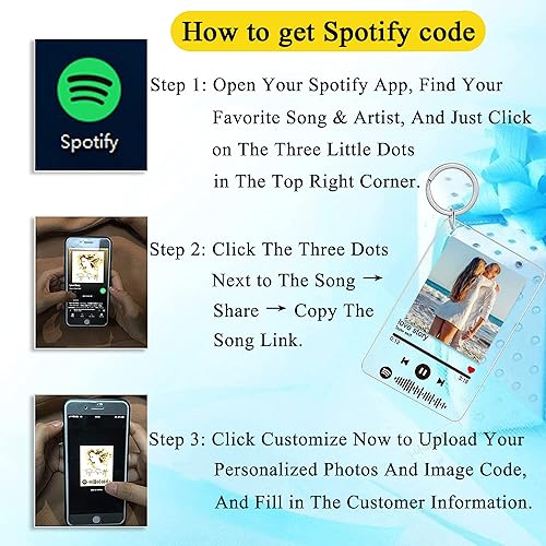 Miniatura 7 de Llavero Spotify personalizado con imagen, llavero de foto acrílico personalizado, llavero de código de canción de música Spotify escaneable