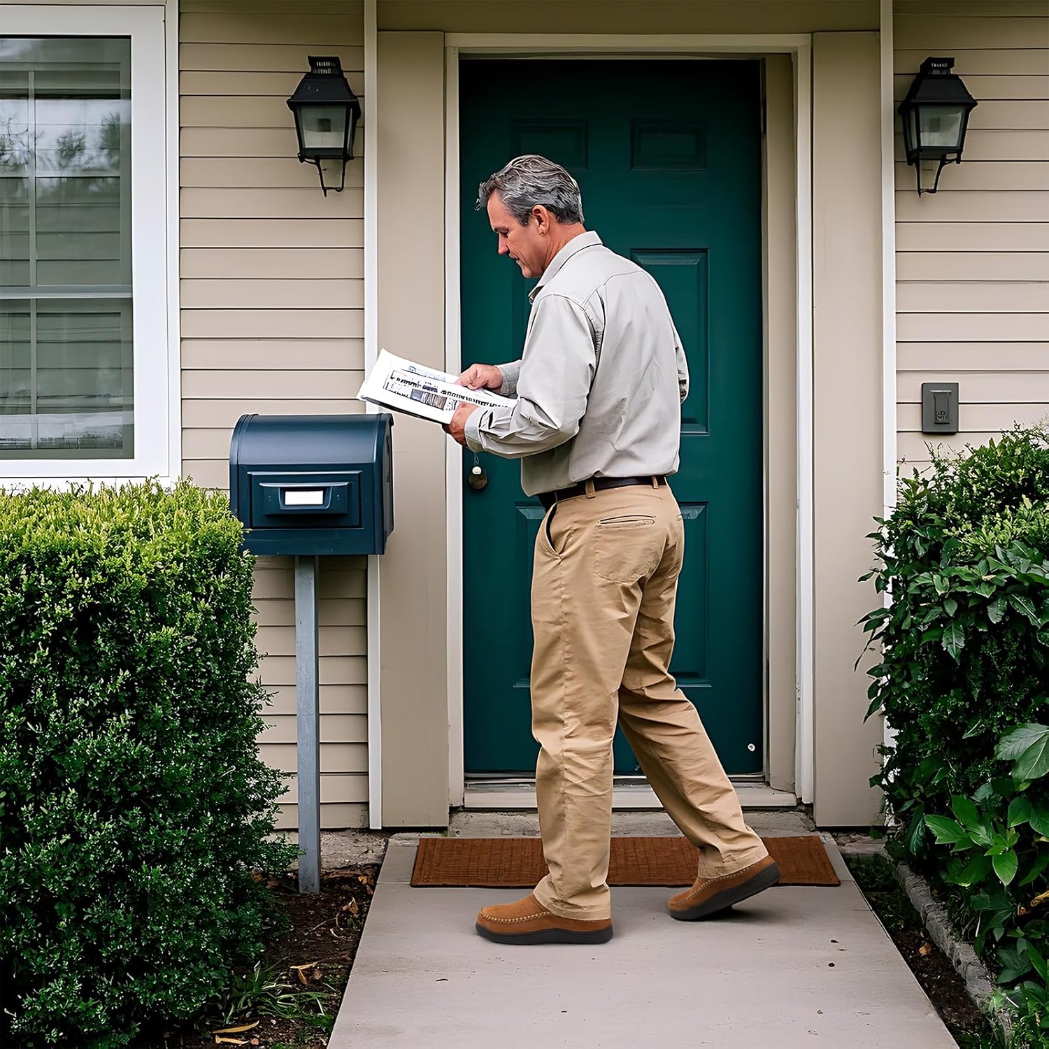 Zigzagger Men's Moccasin Slippers Memory Foam House Shoes, Ankle Toasty Indoor and Outdoor Warm Loafer Slippers - Image 3