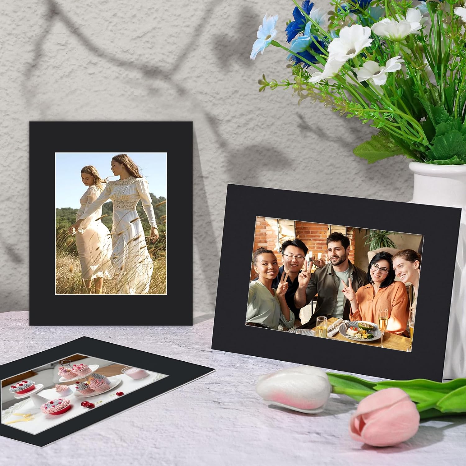 15 Pack 20x16 Black Picture Mats, Frame Mattes for 11x14 Pictures Display Photo Frame Mat Core Bevel Cut Mat Board Show Kit for Photos, Prints, Artworks - Image 7