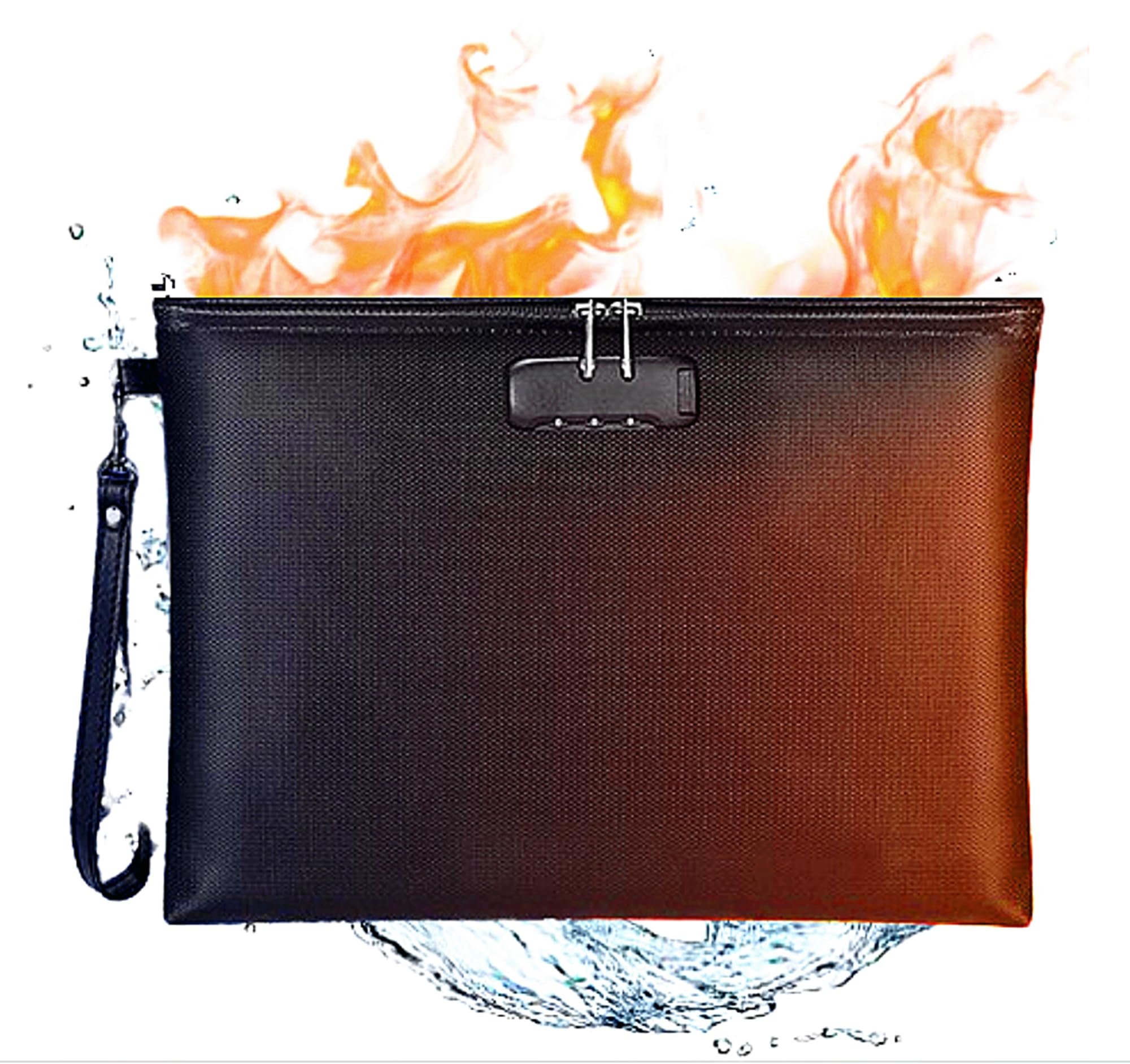 Document Bag Safe Fireproof Waterproof Fireproof Document Box Money Bag for A4 Documents