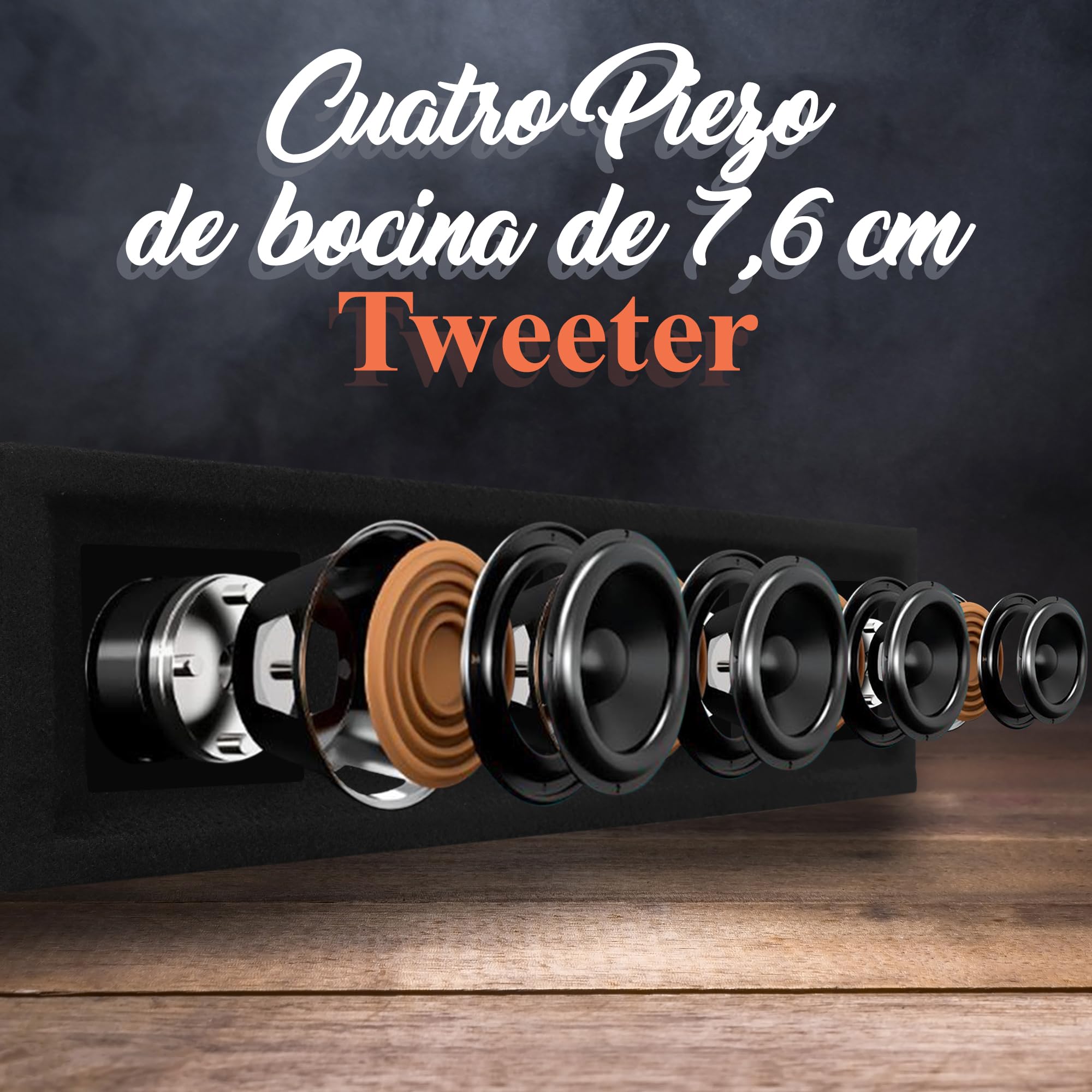 PylePro sistema de altavoces, Tweeter de 4 vias, 300V, 150RMS, Impedancia de 8 ohmios, Audio de rango completo
