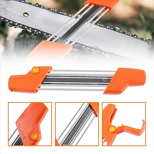 Miniatura 4 de Afilador de cadena de motosierra 2 en 1, sacapuntas de cadena de 0.189 in para cadena de sierra de 0.325 pulgadas (.325 pulgadas P 0.189 in)