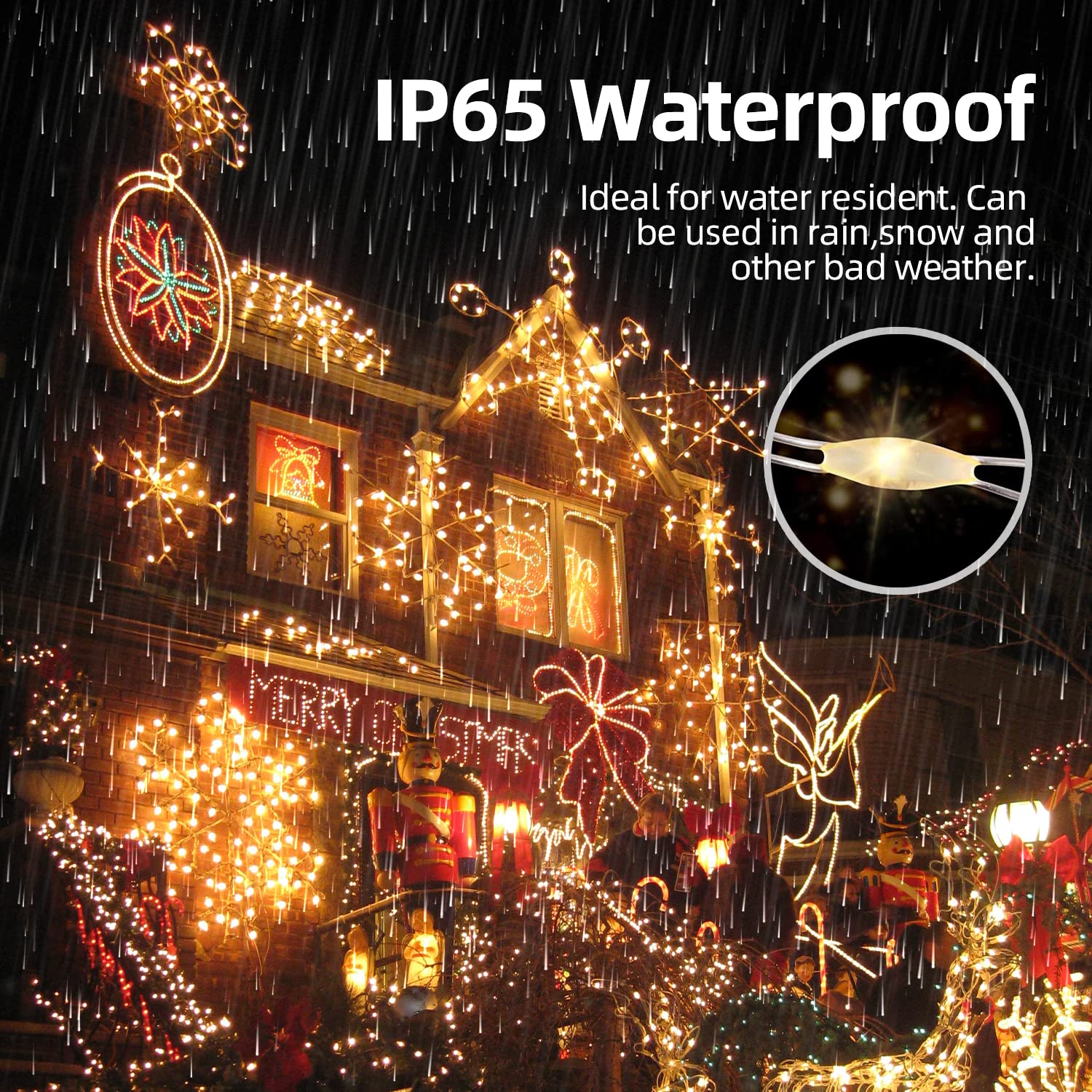 LIGHTOP Solar-Lichterkette für den Außenbereich, wasserdicht, Kupferdraht, 2 Stück, 90 m, 100 LEDs, für Gartendekoration, Hochzeit, Party, Terrasse, Hof, Baum, Terrasse, Ostern, Weihnachten (warmweiß)