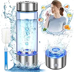 WIYYH Garrafa De Água De Hidrogênio, Gerador De Água De Hidrogênio Com Tecnologia Avançada Spe Pem, Ionizador De Água Portátil De Alta Eficiência De 420 Ml Para Escritório, Viagens, Condicionamento