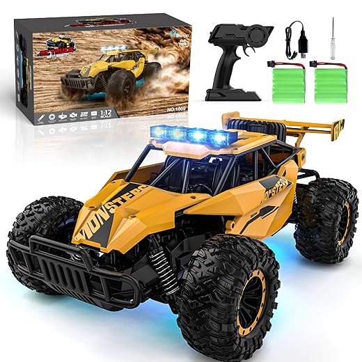BLUEJAY Remote Control Car for Boys, RC Cars Stunt Car Kids Toy 360° Flips Double Sided Rotating 4WD 2.4Ghz Sharp Dual-Color Headlights,Birthday Xmas Gift Toys for Boys Girls Kids