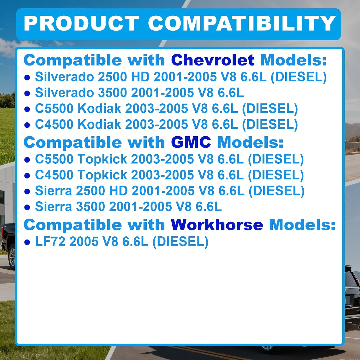 594-419 Harmonic Balancer Crankshaft Pulley Compatible with Chevrolet Silverado 2500 HD/3500 C4500 C5500 Kodiak GMC C4500 C5500 Topkick Sierra 2500 3500 Workhorse LF72