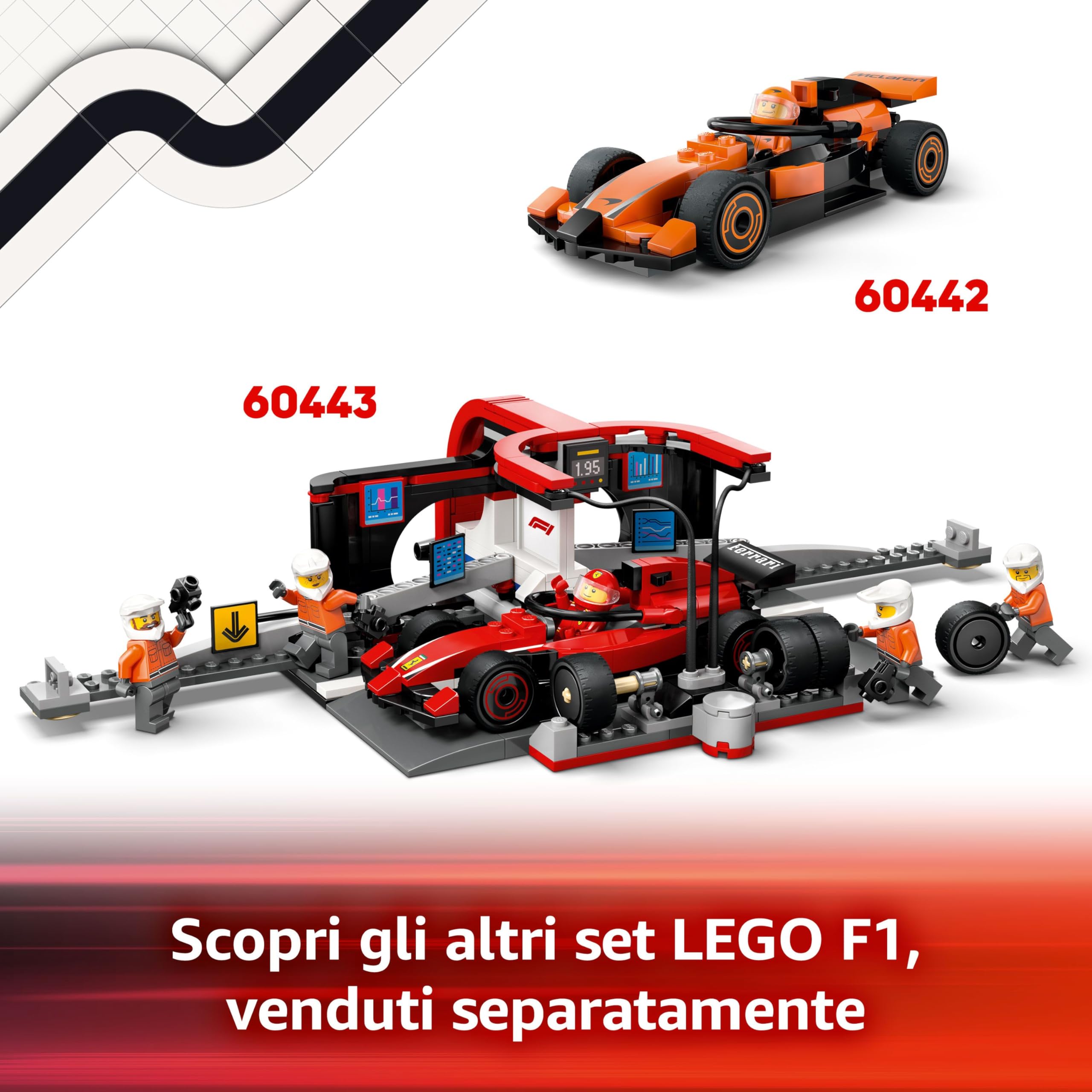 LEGO City Autotrasportatore F1 con Monoposto RB20 e AMR24 F1 - Camion Giocattolo da Costruire con 2 Modelli di Auto da Corsa dei team Red Bull e Aston Martin - Include 2 piloti e Simulatore 60445