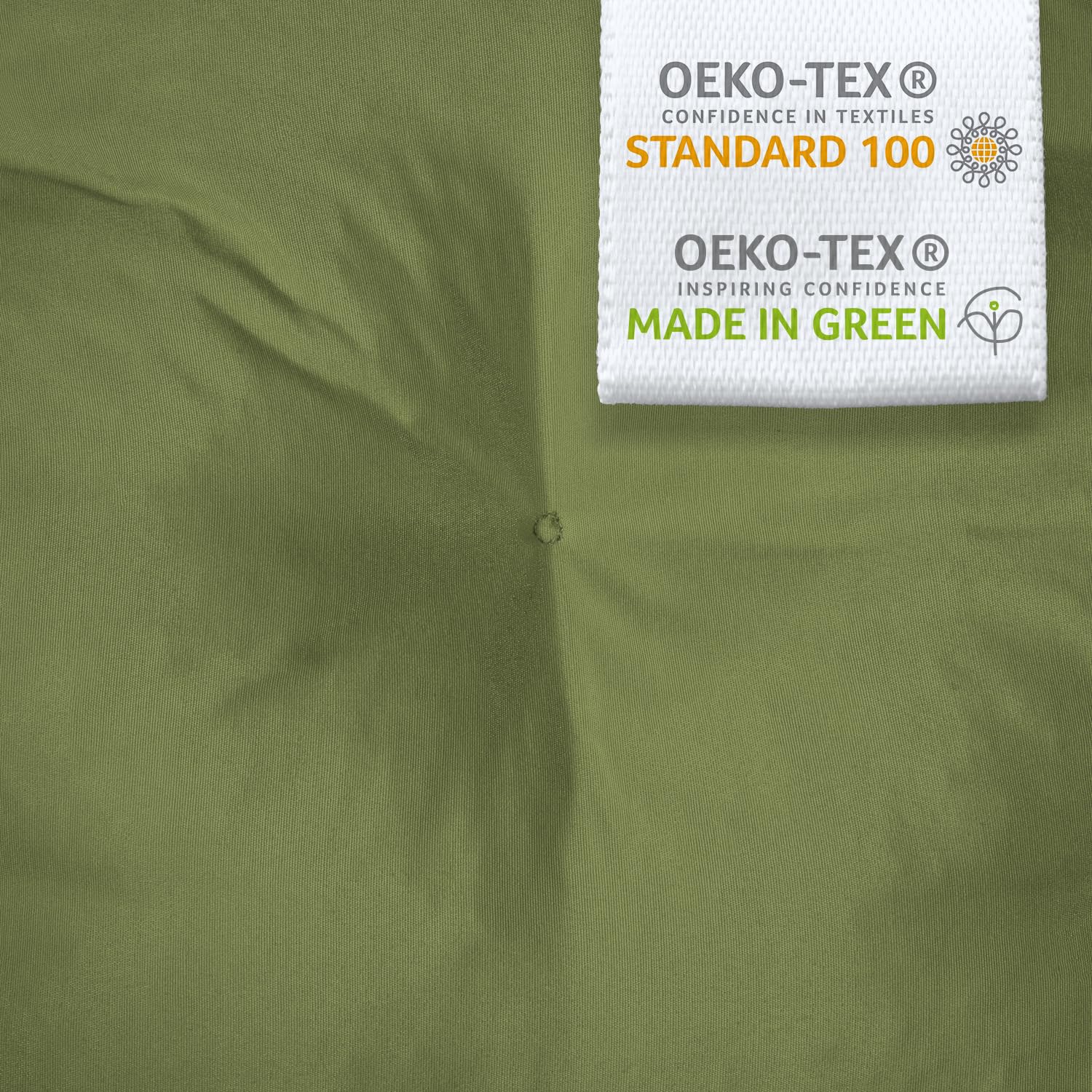 Beautissu Coussin Banc Flair BK - Extérieur pour Jardin, Terrasse, Balcon - Balancelle, Banquette - 120x50x10cm - Vert Olive