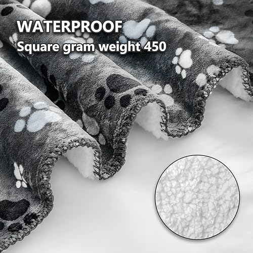 Miniatura 3 de Manta impermeable para perro, estampado de patrones, súper suave, cálida, esponjosa, protector de cama para sofá, automóvil, a prueba de orina,