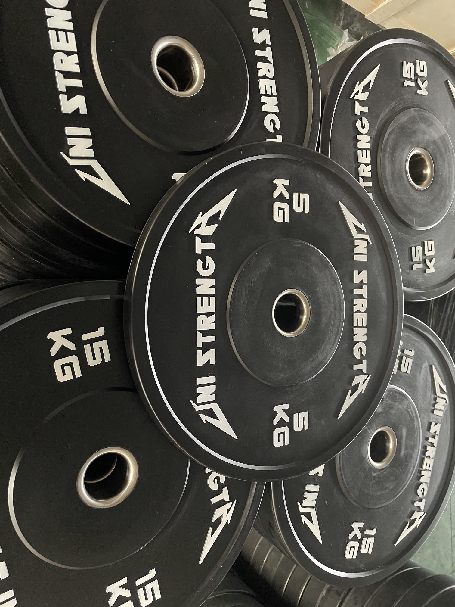 Dischi Bumpers Olimpico 50 mm 5 Kg x 2 | UNI STRENGTH (10 Kg)