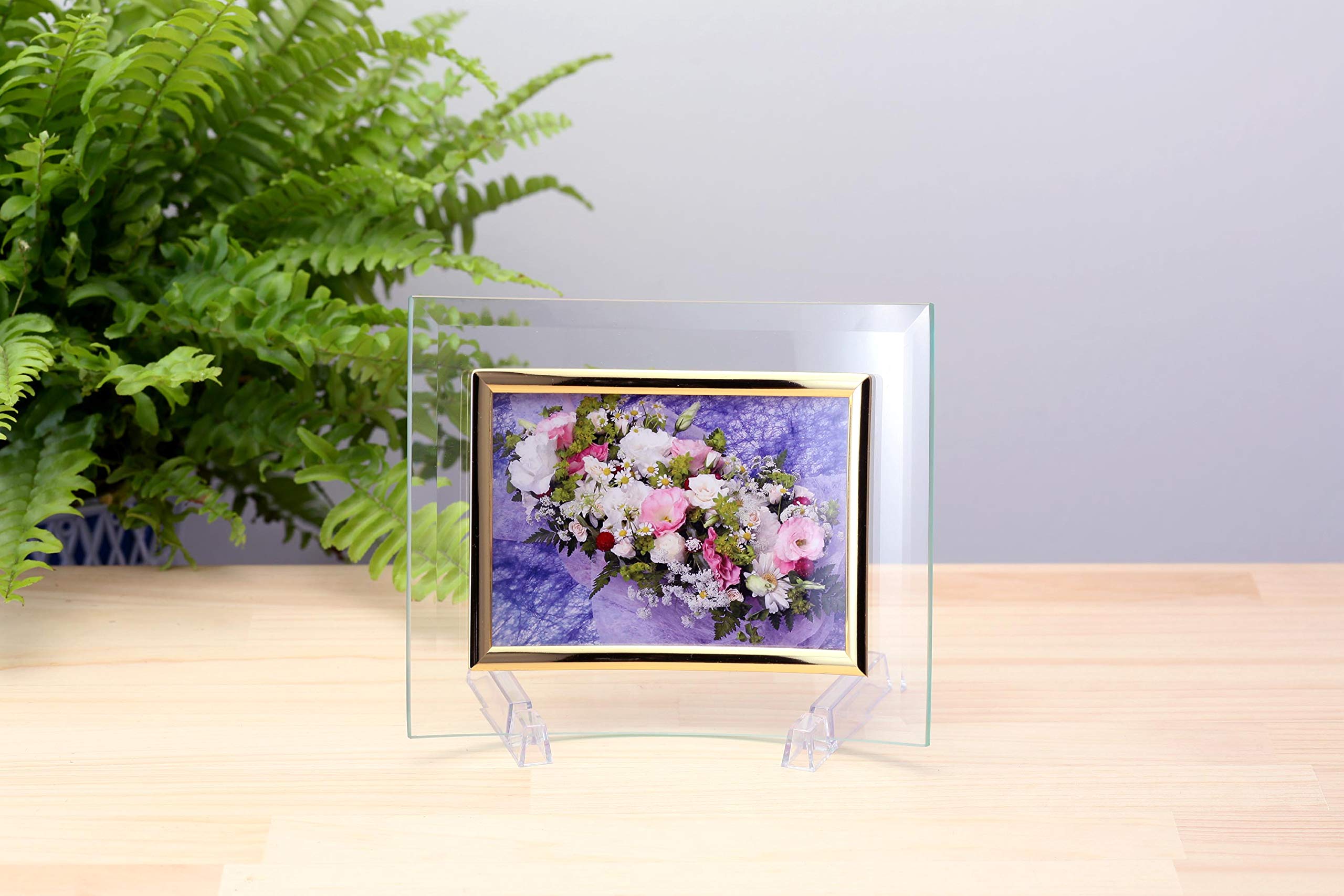 Amazon.co.jp: クリスタル湾曲フォトフレーム(L版サイズ