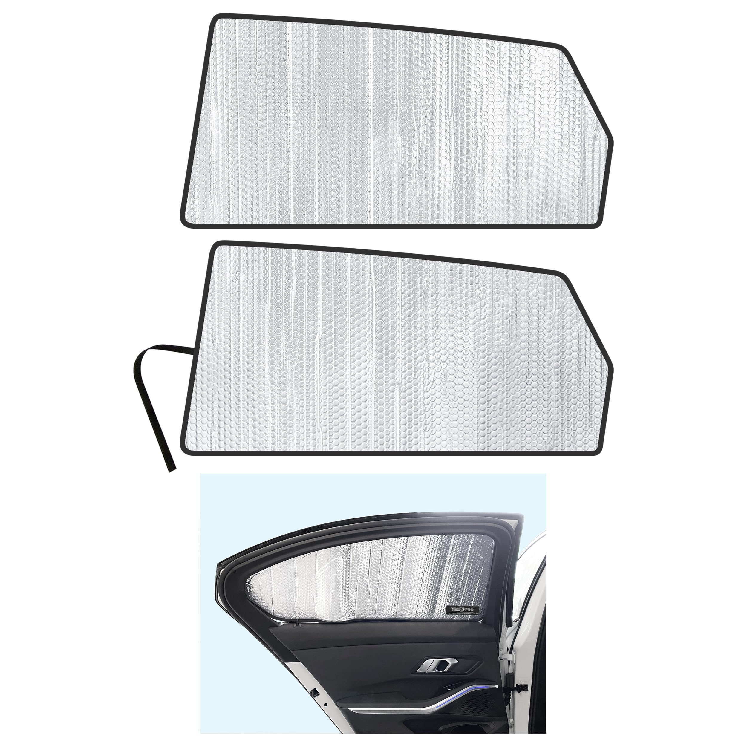 Side Window Rear Seat Sunshade Custom Fit for 2019 2020 2021 2022 2023 2024 2025 BMW 3-Series 3 Series Sedan, 330i Luxury, Sport Line, M Sport, M340i, UV Reflector Sun Protection (Set of 2)