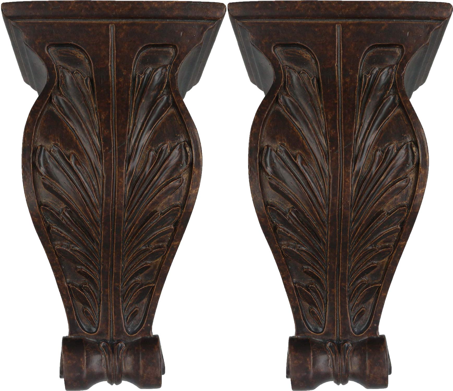 Urbanest Set of 2 Deauville Drapery Sconce, 1 3/8-inch Diameter, Mahogany