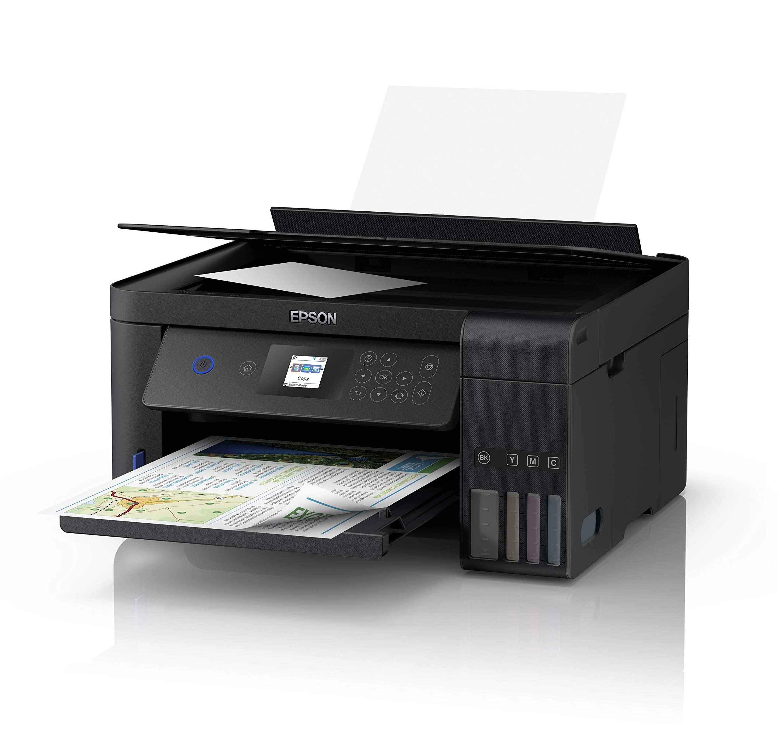 Epson EcoTank ET-2750B Impresora Wi-Fi A4 para impresión, escanear, copiar, Color Negro + Tarjeta de impresión ilimitada de 2 años