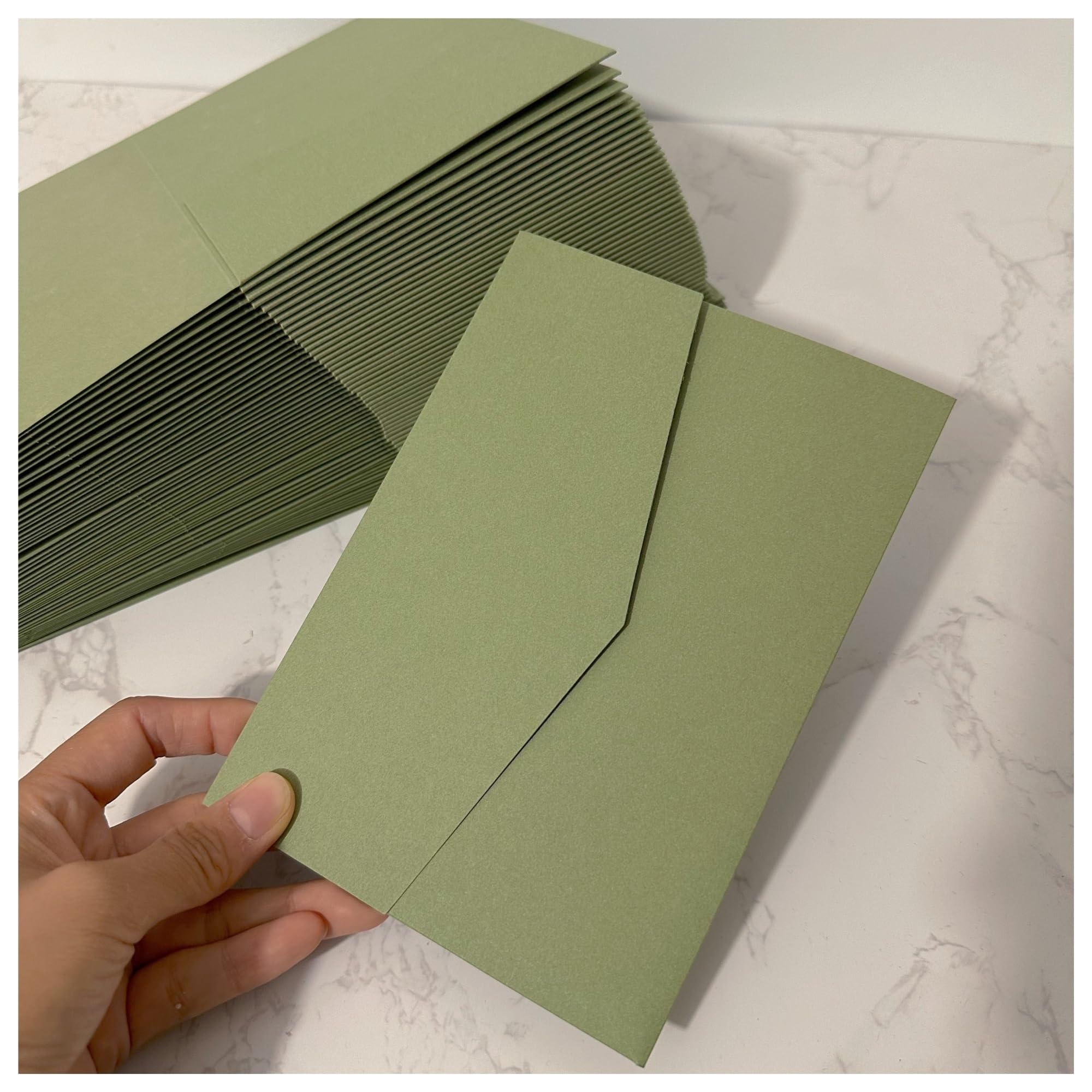 Koperta, Koperta pusta kieszonkowa karta zaproszenie DIY papier ślubny wielokolorowy 25szt(Pearl Ivory)