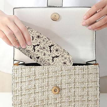 Glasses Case Hard Shell Eyeglass Portable Glasses Eyeglasses Holder Box with Cleaning Cloth Women Girls Men Cute