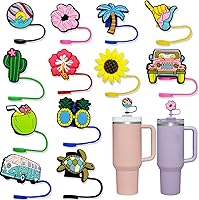 Vista 7 de 10 tapas de popote para vaso Stanley Cup de 30 y 40 onzas, de 0.394 in, reutilizables, de silicona, para popote, accesorios para copas Stanley