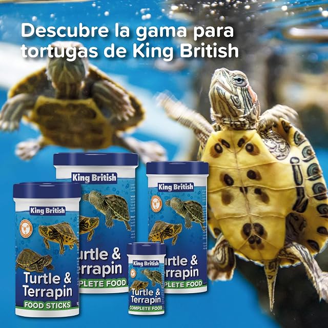 Foto 7 de 7 de King British - Sticks para Tortugas 90g: Alimento Completo Flota lo Que fomenta el Comportamiento…
