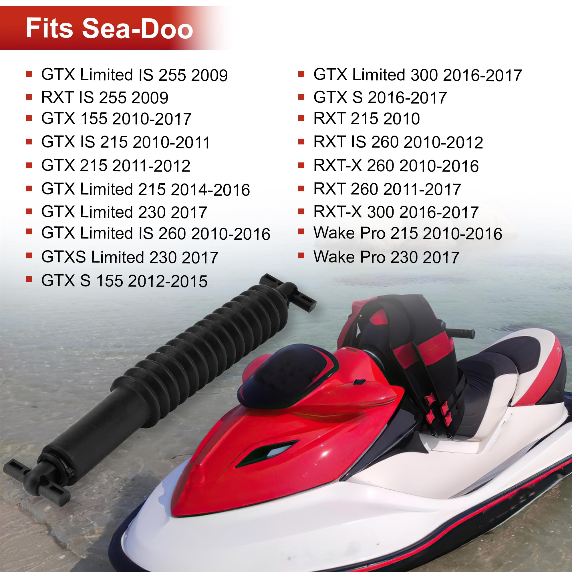 Amortecedor do capô dianteiro serve para SeaDoo GTX RXT RXTX Wake