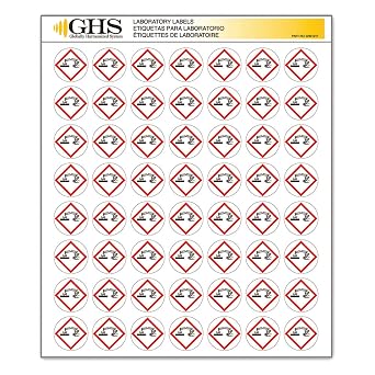 GHS - GHS1211 /HazCom 2012 Hazard Class Pictogram Label, Corrosive, 1" each Pack of 1120