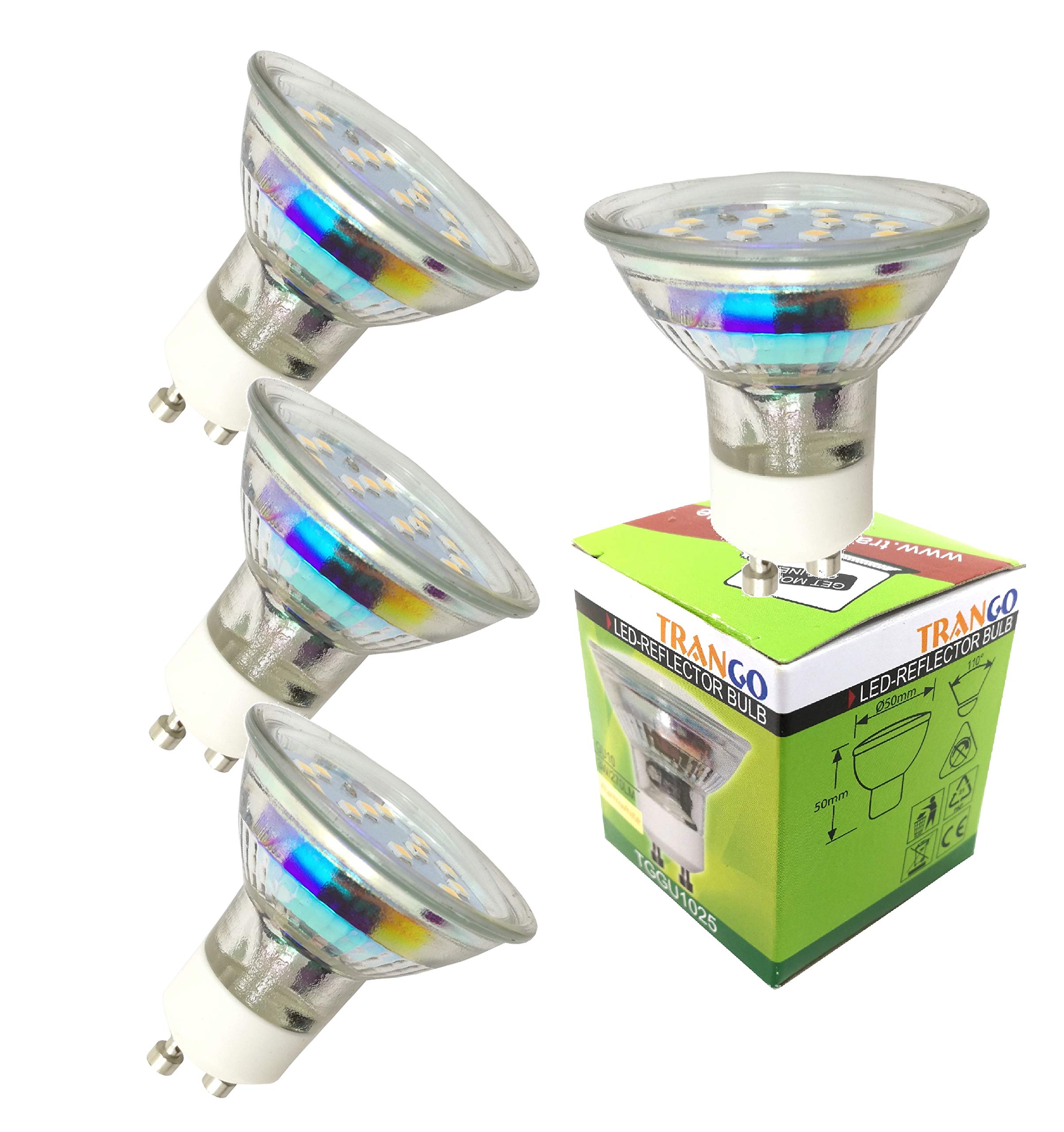 Trango 4-flammig 1009-42 LED Badleuchte IP44 Bad Deckenleuchte in Nickel matt & Chrom, Flurlampe, WC Lampe, Deckenlampe, Deckenstrahler inklusive 4x 5 W GU10 LED Leuchtmittel Spots schwenkbar