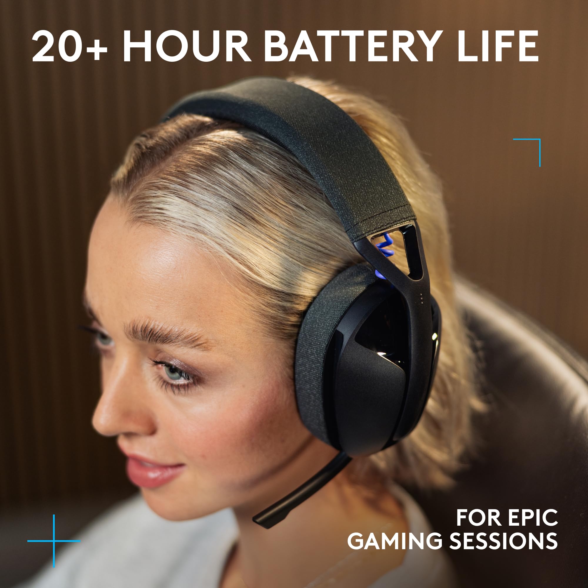 Logitech G G321 LIGHTSPEED Wireless Bluetooth Gaming Headset, dynamic comfort and fit, 16 kHz boom mic, 20+ hrs battery, PC, PS4, PS5, Nintendo Switch, Mobile - Black — view 7