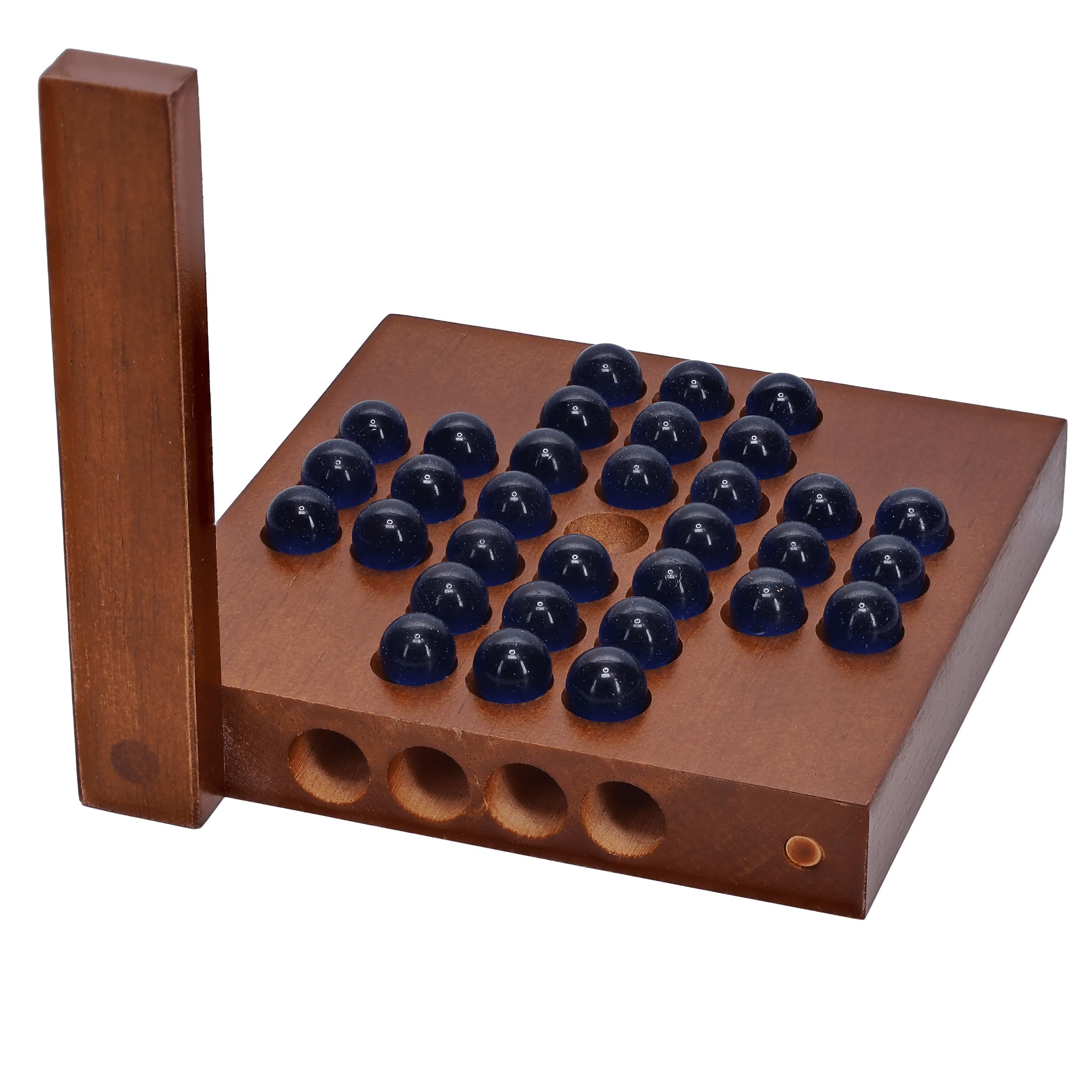 その他 Wood Solitaire with Glass Marbles Amazon.com: WE Games Marble Solitaire Game Travel Size - 5 inch