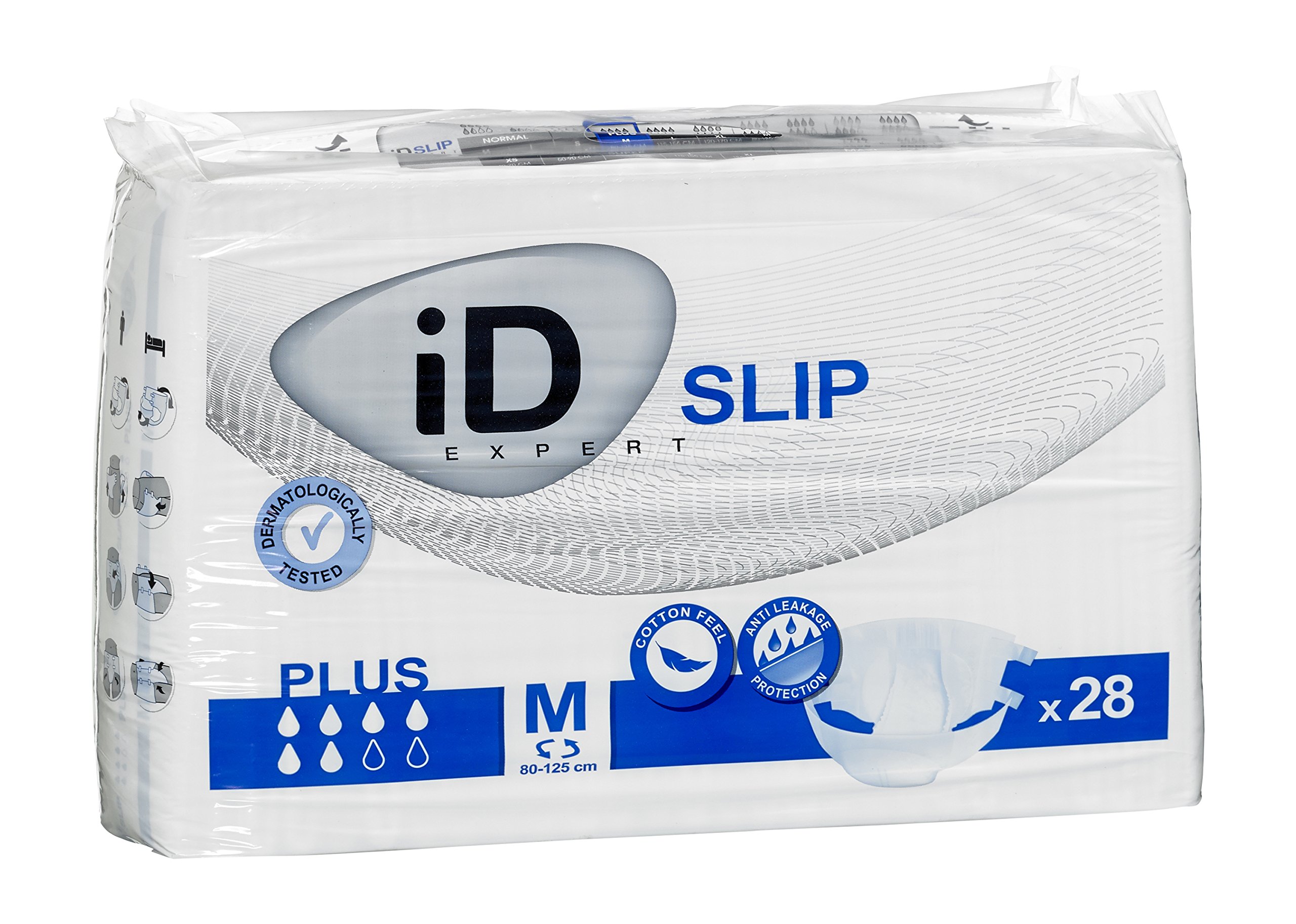ID Expert jednorazowe wkładki do nietrzymania moczu Plus – Medium (80 – 125 cm)