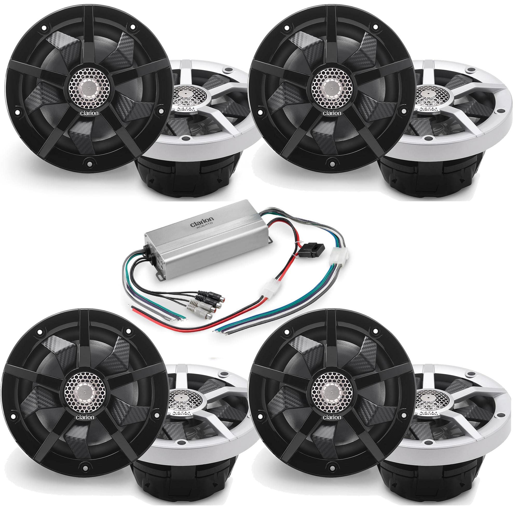 Buy Clarion Marine in Boat RGB LED Speaker System with Four Pairs of