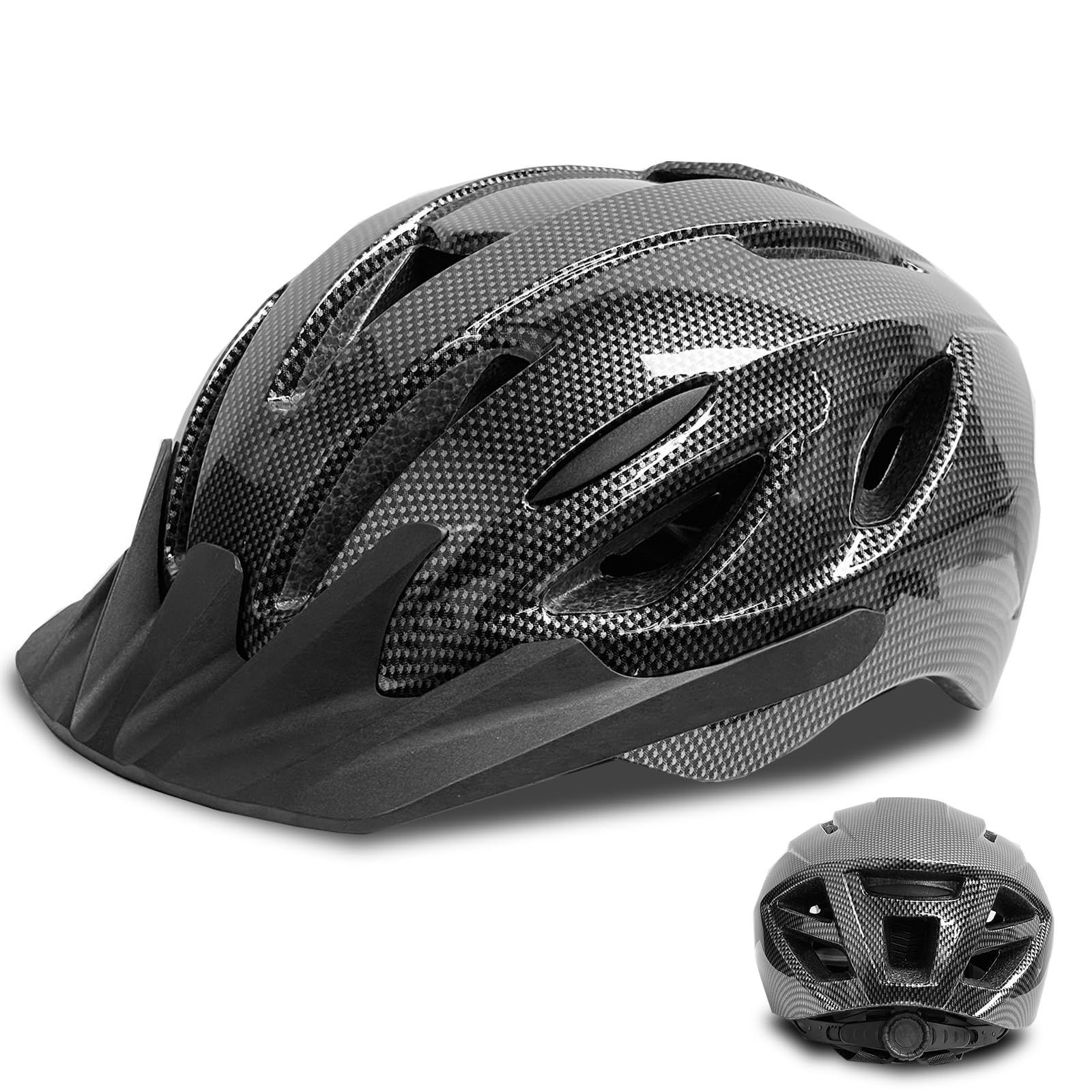 AISSTXOER Adult Bike Helmet for Women & Men - Removable Visor for Mountain & Road Cycling - CPSC Safety-Certified Stylish & Lightweight Bicycle Helmet with Suggested Fits Head 58 to 62cm
