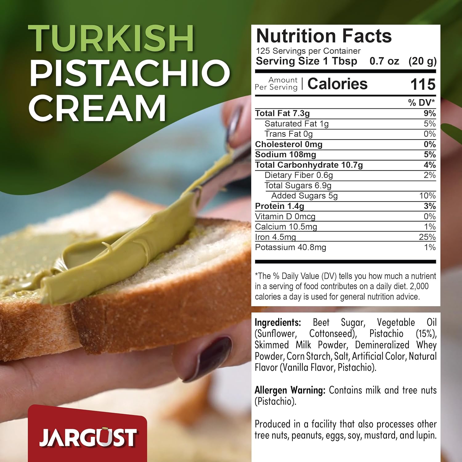 Bulk Pistachio Cream Spread 5.5 LB (2.5 kg) – Premium Turkish Pistachio Butter, Perfect for Dubai Chocolate Bar Kit, Gourmet Paste for Desserts, Ice Cream, Breakfast, & Indulgent Treats